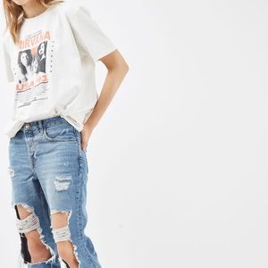 Top Shop Busted Rip Hayden Jeans